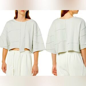 Rare/Self by Yannik Zamboni Exposed Seams Terry Knit Crew Neck Top Unisex Sze 4
